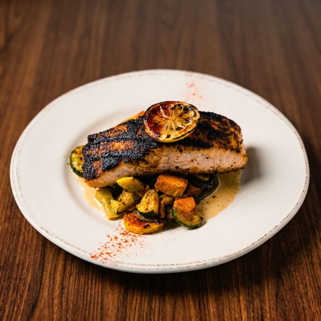 Grilled Salmon.